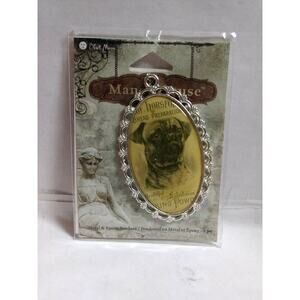Pug Dog Pendant - Man of the House - 2" x 3"